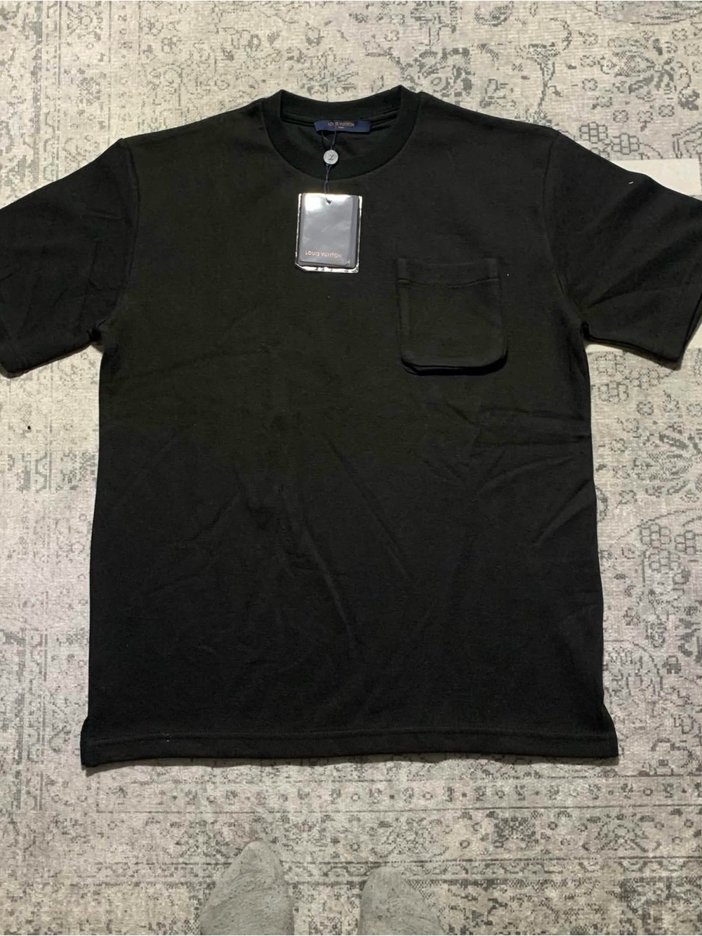 Louis Vuitton Jacquard Pocket Shirt Black Size M
